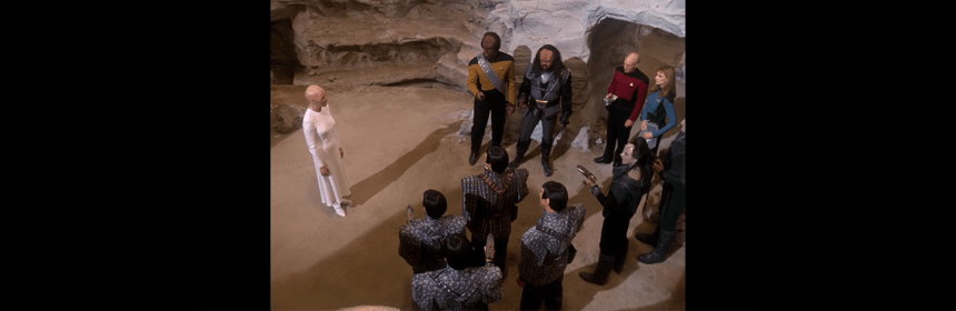 Still from "The Chase" (TNG)